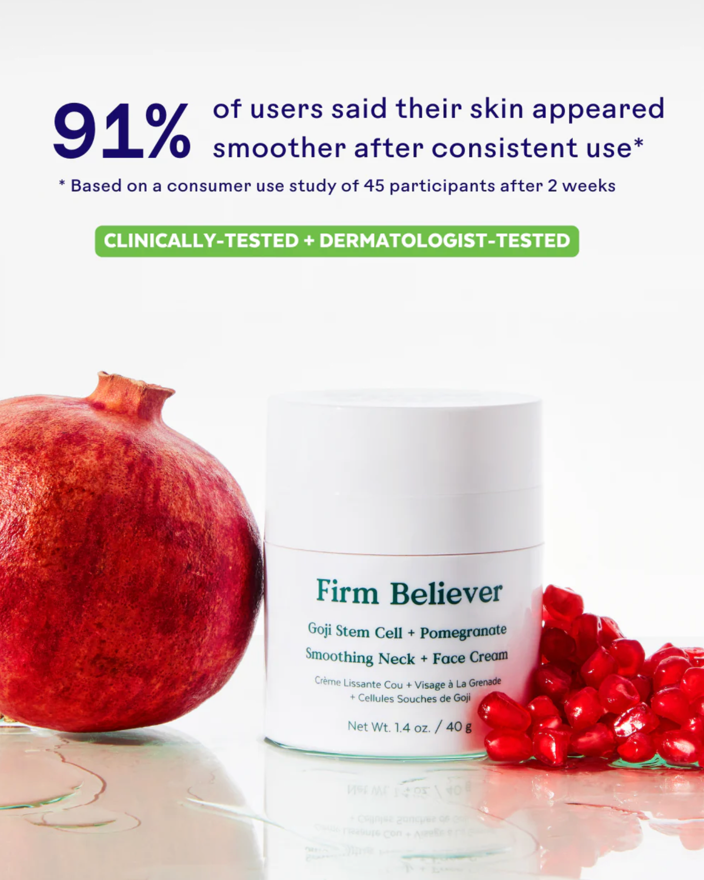 Firm Believer™ Goji Stem Cell + Pomegranate Smoothing Neck + Face Cream image 2