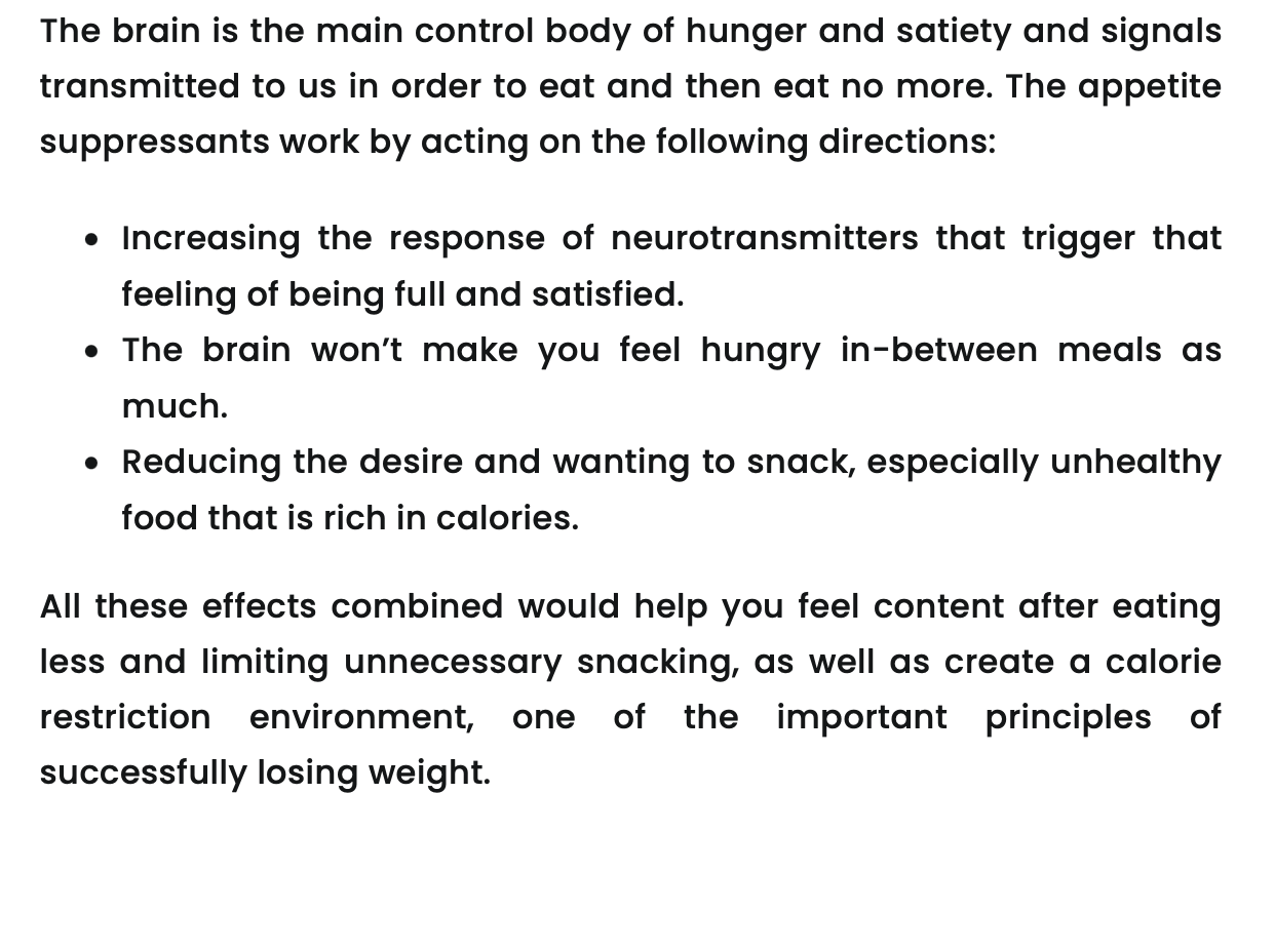 Nutrition Counseling for Weight Loss with Appetite Suppression