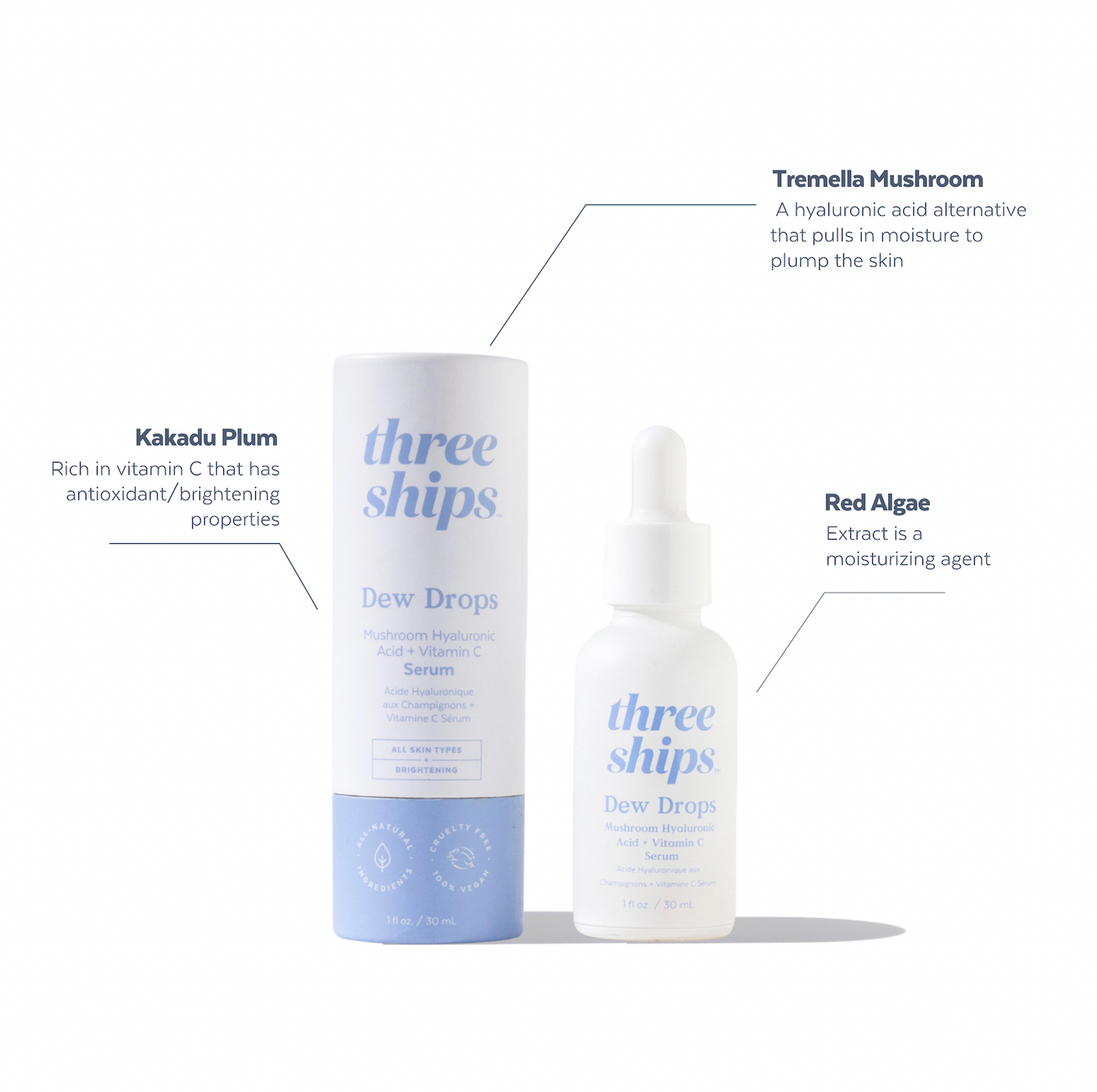 Dew Drops Mushroom Hyaluronic Acid + Vitamin C Serum